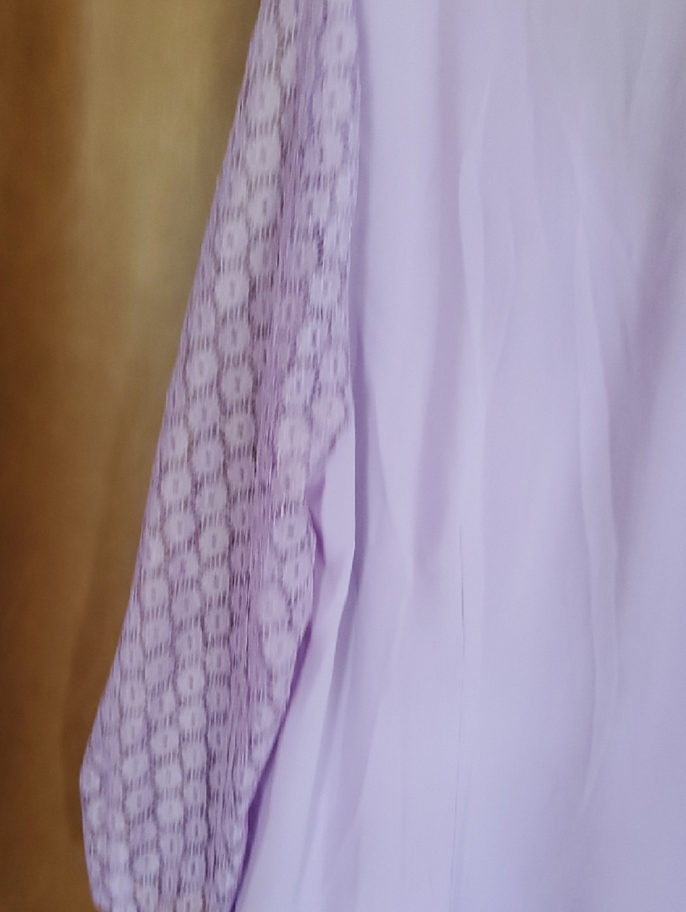 XL Womens New York & Company Lavender Ruffle Lace V-Neck Top - Picture 12 of 15